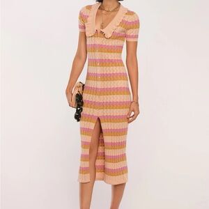 Heartloom Multicolor Striped Midi Dress